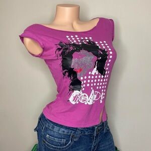 Vintage 2000s pink glam punk top by Inside ⚡️